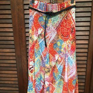 Lapis skirt with belt.